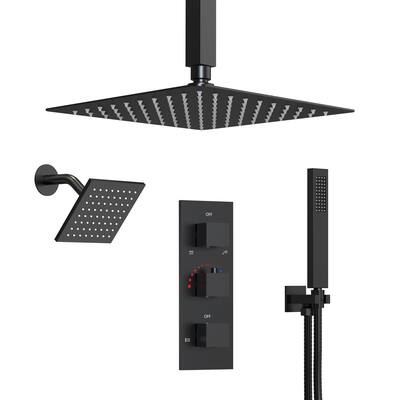12" and 6" Dual Shower Heads With Themostatic Rough in-Valve