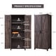 preview thumbnail 22 of 26, Farmhouse Storage Cabinet, Armoire, Rustic Pantry, Versatile Storage