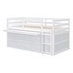 preview thumbnail 29 of 34, Twin Loft Bed with Retractable Desk, 4 Drawers & Shelves, Space-Saving - Grey