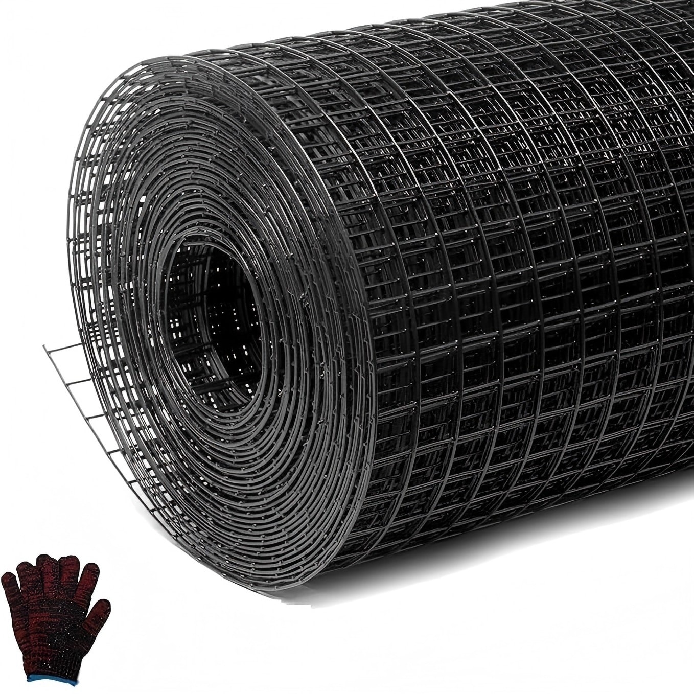 Art3d 1/2in. Black 48in.x100ft Square Hardware Cloth Roll for Fencing, Cages, and Coops - 48in x 100ft