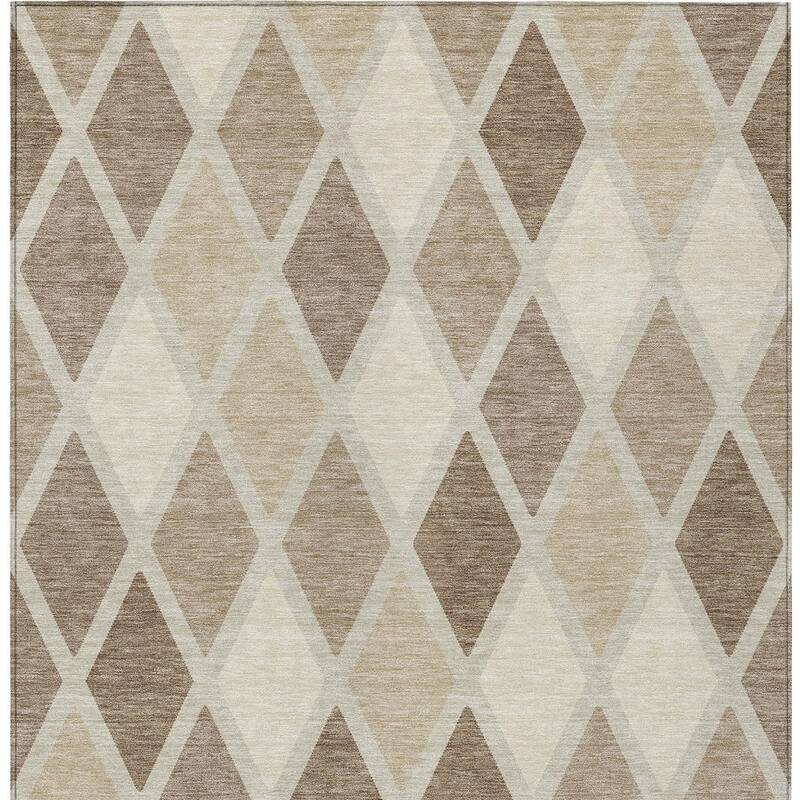 HomeRoots Geometric Transitional Rectangle Outdoor Rug