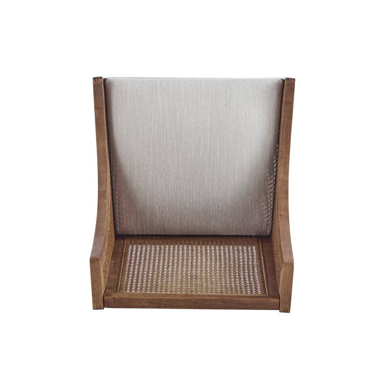 Christopher Knight Home - Rustic French Country 7 Piece Wooden Dining Set with Cane Back Upholstered Chairs