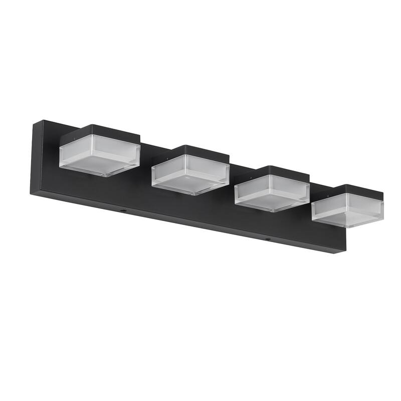 Modern LED Vanity Light, 4-Lights Wall Sconce for Bathroom and Mirror, Sleek Minimalist Design, Energy-Efficient