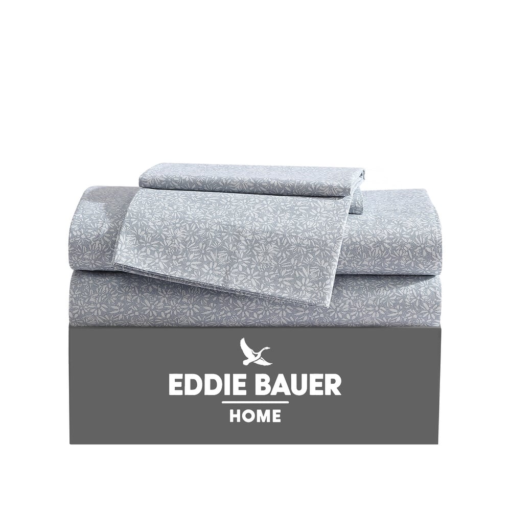 Eddie Bauer Soft & Breathable Cotton Percale Deep-Pocket Sheet Set