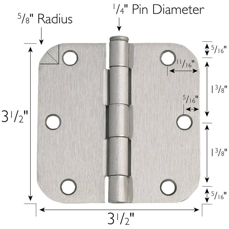 Design House 189688 3-1/2" x 3-1/2" Plain Bearing 5/8" Radius Corner