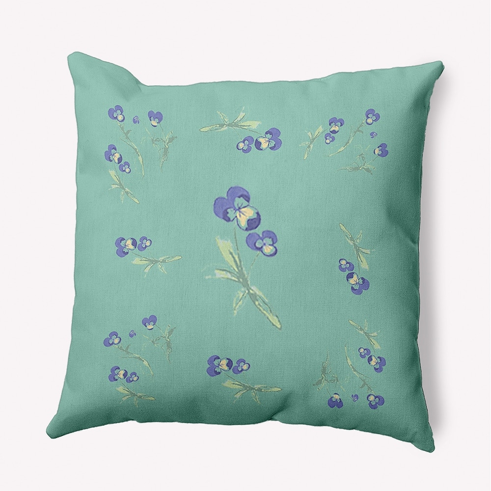Violets Scattered Decorative Throw Pillow
