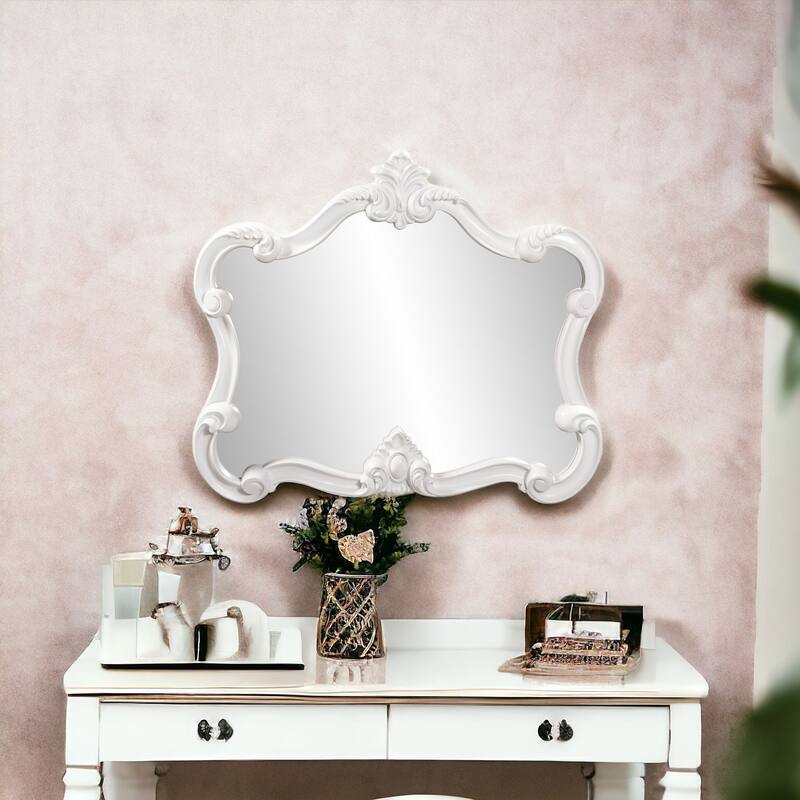 HomeRoots 28" White Framed Accent Mirror - 32