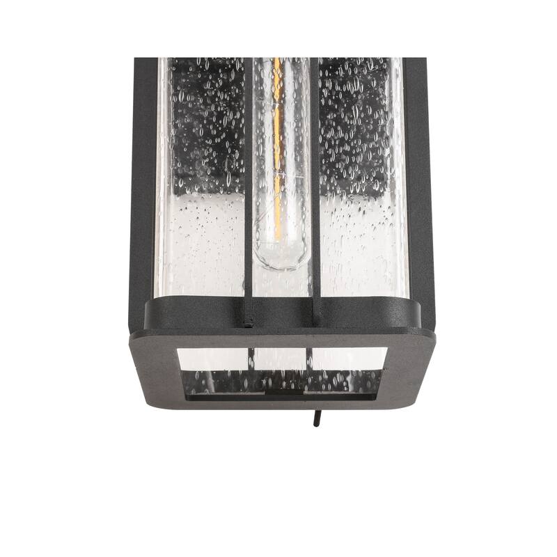Black Minimalist Retro Glass Wall Lamp Without Bulbs