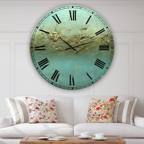 Porch & Den [Clock] Ocean Dreams' Large Aluminum Wall Clock