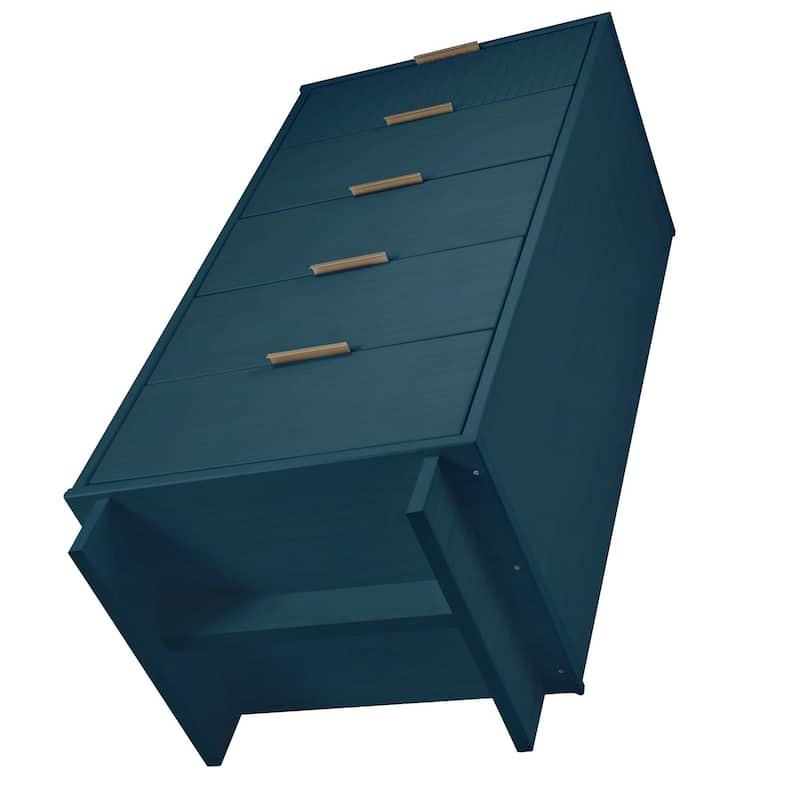 Manhattan Comfort 3-Piece Granville Modern Solid Wood Dresser Chest and Nighstand Set.