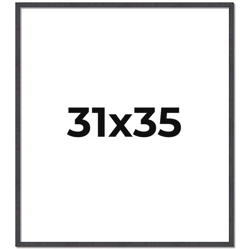 31x35 Frame Brown Solid Wood Picture Frame - Complete Modern Photo