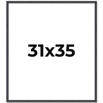 31x35 Frame Brown Solid Wood Picture Frame - Complete Modern Photo
