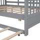 preview thumbnail 31 of 56, Wooden House Bed Frame with Trundle and Storage Shelves, Support Slats, House Shaped Bed for Kids, No Box Spring Needed