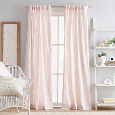 Cut Geo Back Tab Curtain Panel Pair
