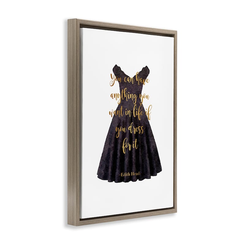 Stupell Dress The Part Fashion Quote Framed Floater Canvas Wall Art Design By Amanda Greenwood