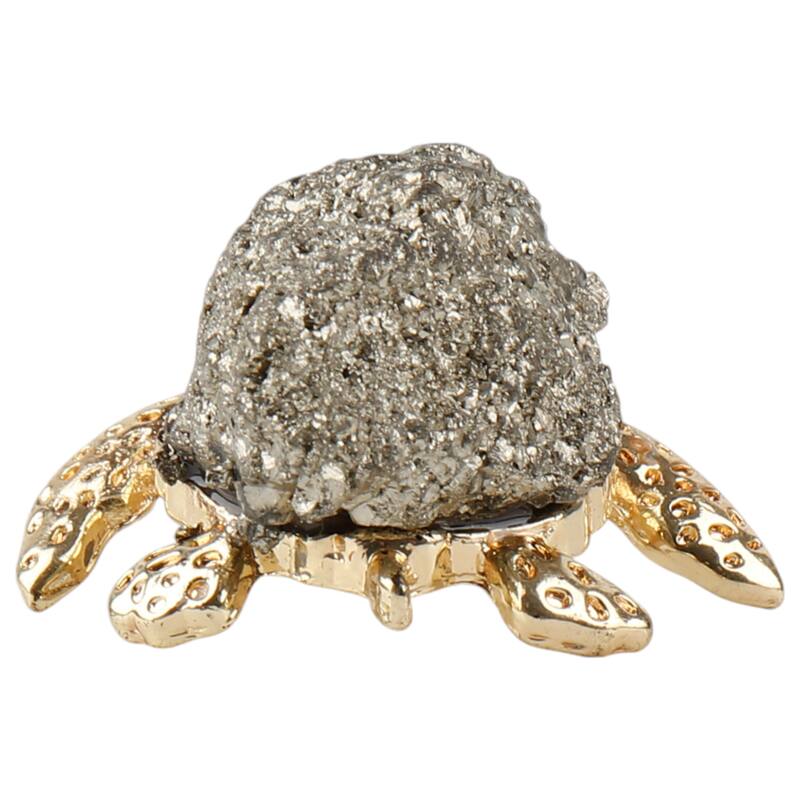 Metal Decorative Object Turtle Figurine Textured Shell - 2" Silver - 2" x 2" x 2"