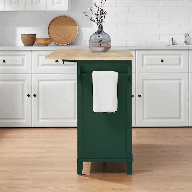 Kitchen Island Drop Leaf Portable Storage Cart Countertop Hutch Furniture