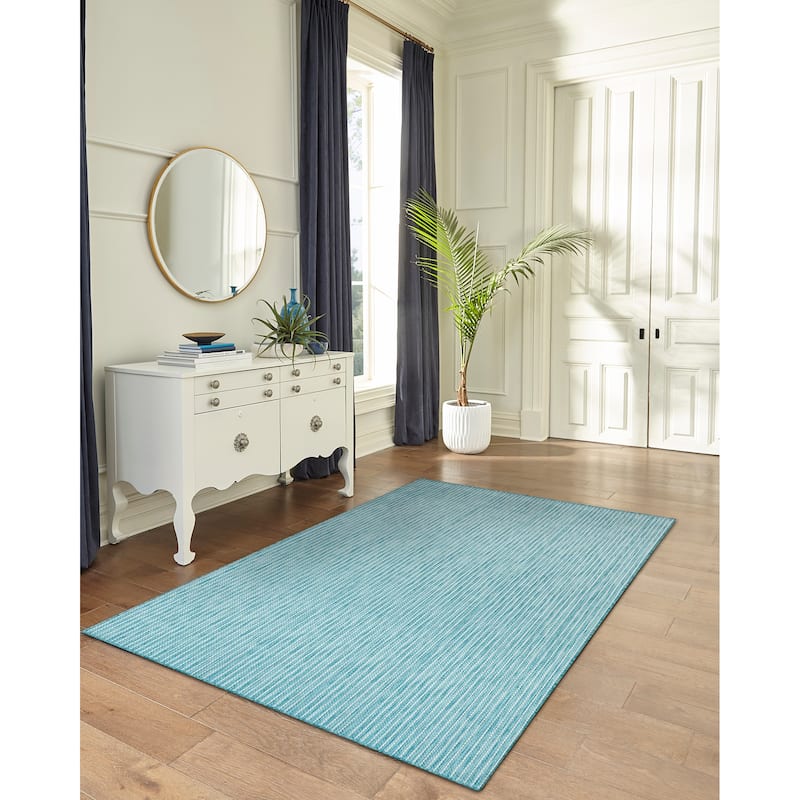 Liora Manne Carmel Textured Striped Indoor/ Outdoor Area Rug