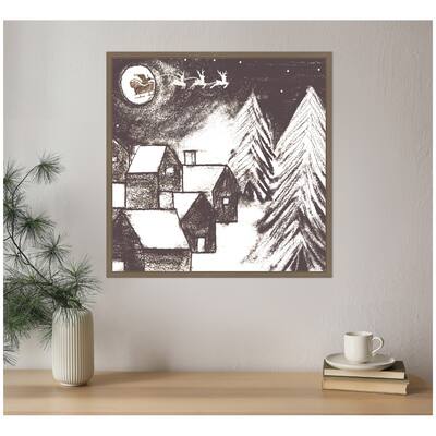Kate and Laurel Framed Canvas Magical Night by Teju Reval