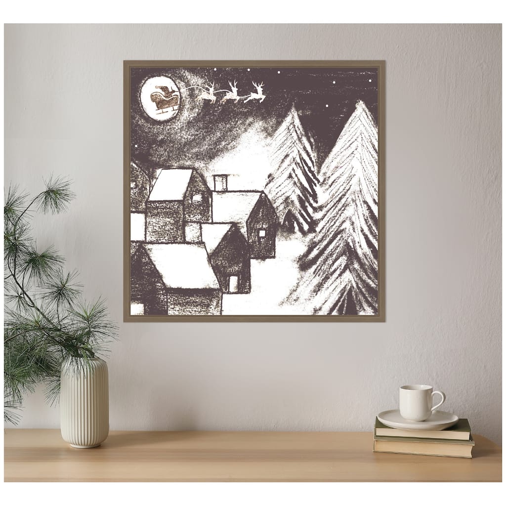 Kate and Laurel Framed Canvas Magical Night by Teju Reval