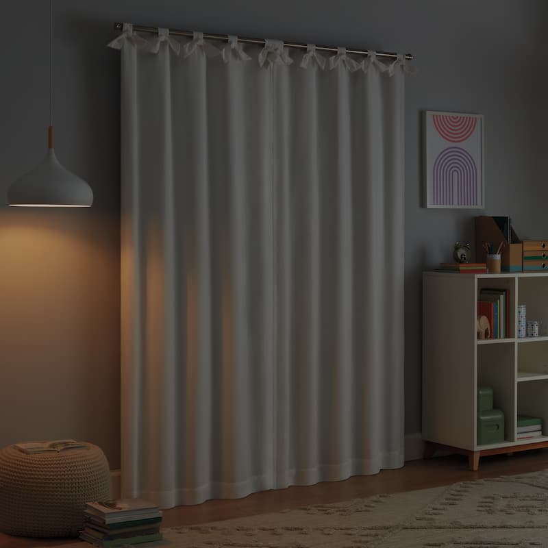Eclipse Kids Bow Tab Top 100% Blackout Curtain Panel