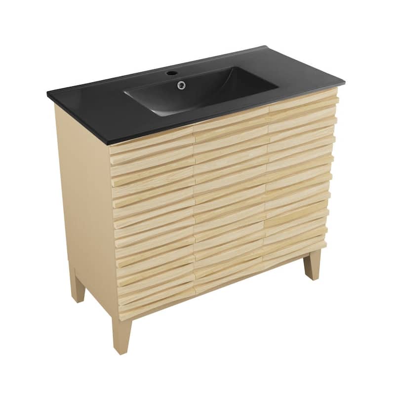Swiss Madison SM-BV471MB Cascade 37" Free Standing Single Basin Vanity