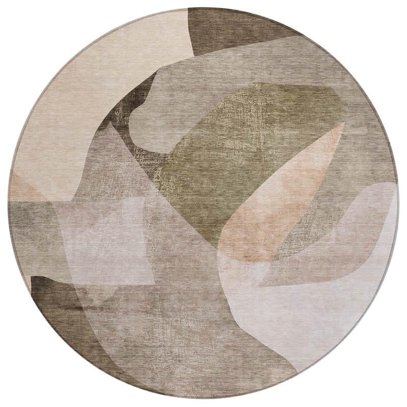 HomeRoots Abstract Transitional Rectangle Outdoor Rug