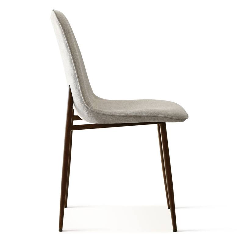 5-Piece Dining Table Set for 4 with Upholstered Chairs and Round Crossed Base Table