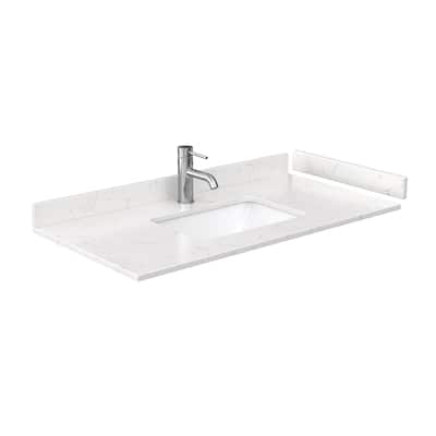 Wyndham Collection 42" Single Vanity Top with Undermount Rectangular