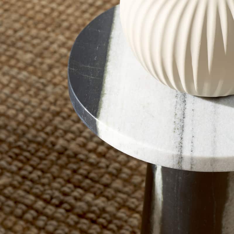 SAFAVIEH Couture Valentia Round Marble Accent Table - 10" W x 10" D x 18" H