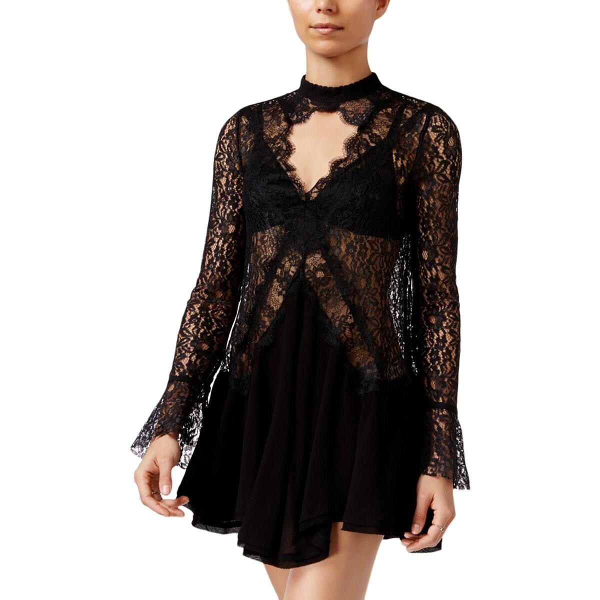 free people black lace