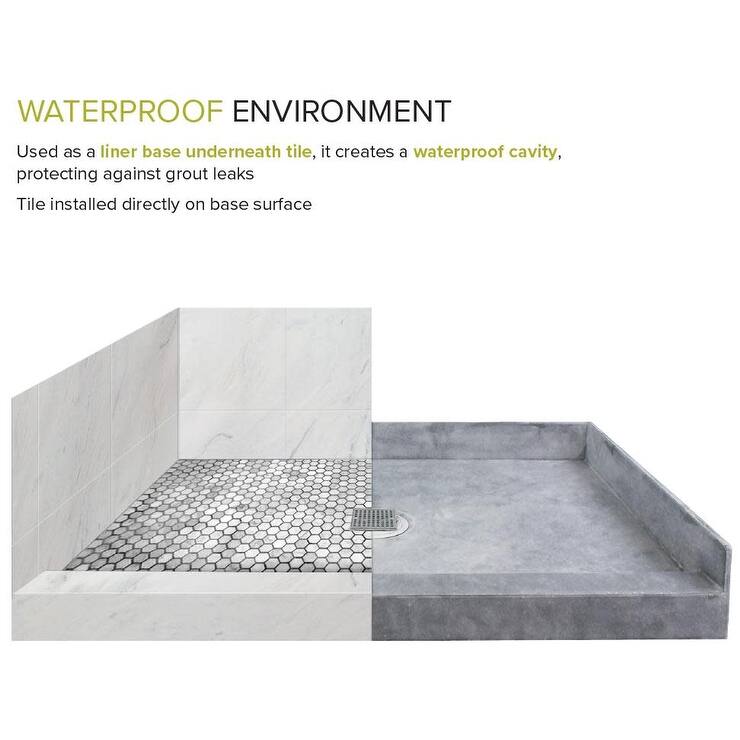 Transolid TRS_FTT6036C Ready Tile 60" x 36" Rectangular Shower Base