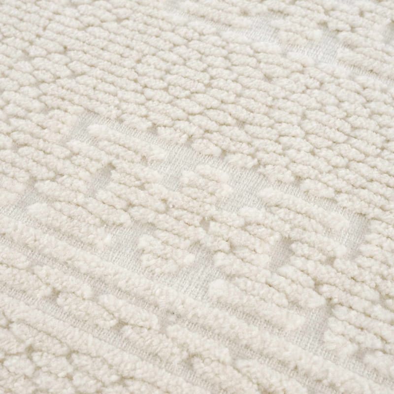 Hauteloom Bahar Living Room, Bedroom Machine Washable Area Rug - White, Off White - 2' x 2'10"