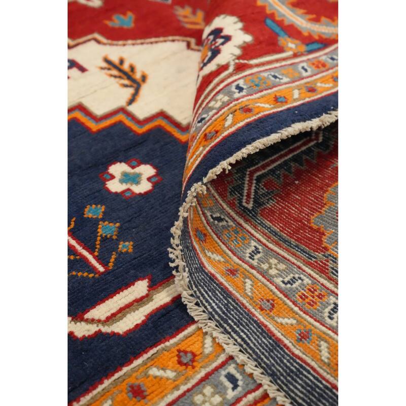 Hand Knotted Oriental 100% Wool Carpet Traditional Medallion Red Heriz (serapi) Area Rug - 9' 10'' X 7' 11''