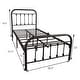 preview thumbnail 2 of 14, Modern Metal Platform Bed Frame with Headboard No Box Spring Needed Twin BLACK