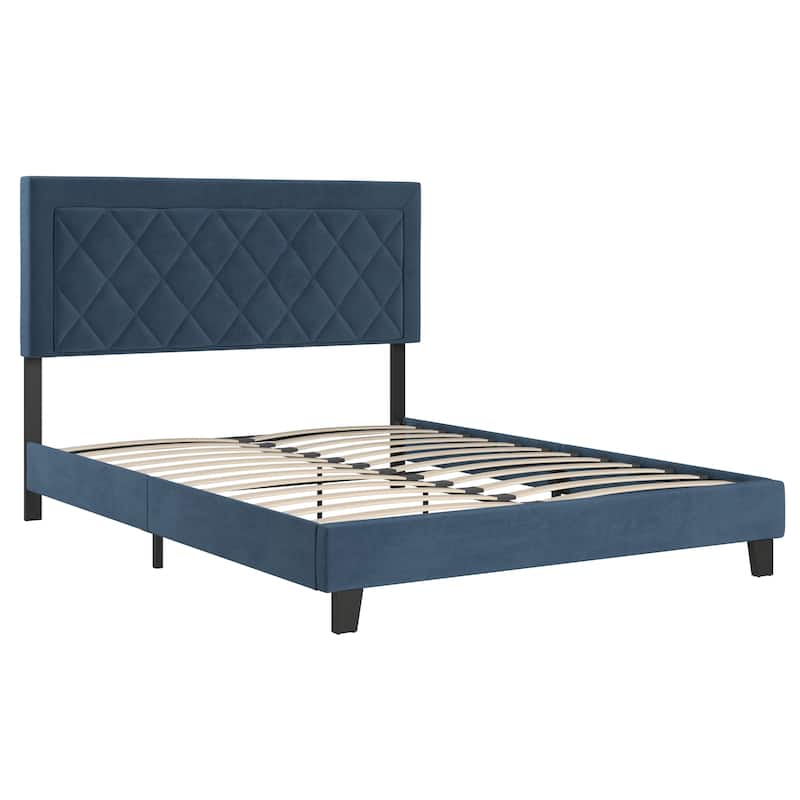 Dartington Velvet Fabric Platform Bed by iNSPIRE Q Modern