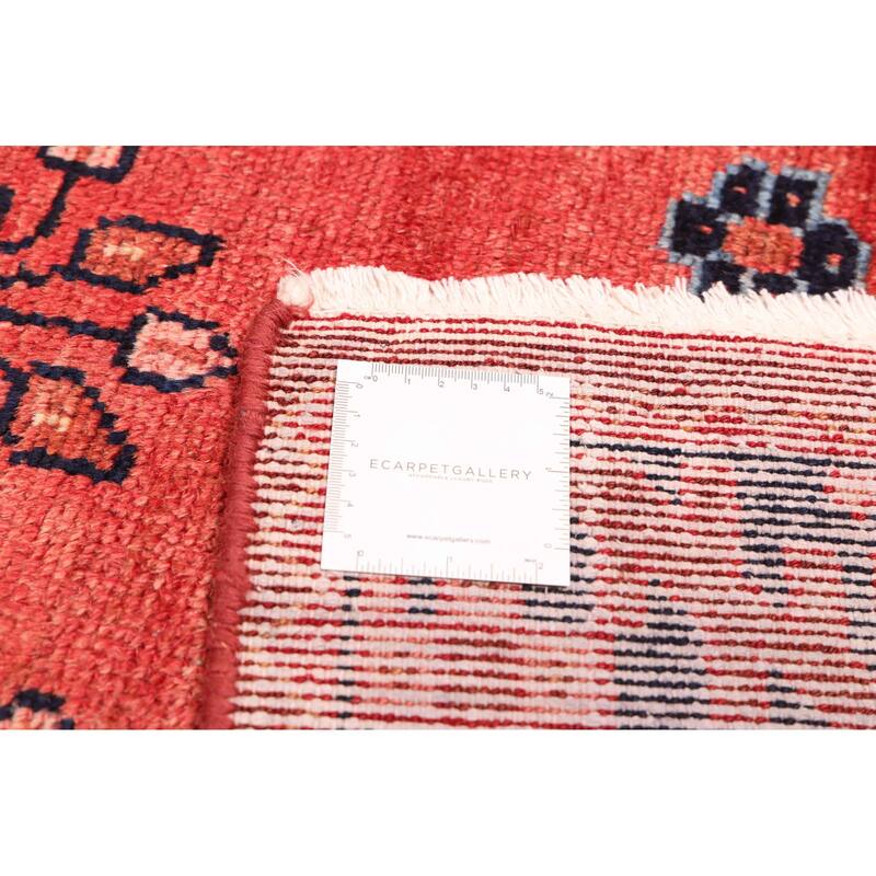 ECARPETGALLERY Hand-knotted Andelz Red Wool Rug - 3'10 x 10'2