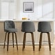 preview thumbnail 135 of 187, 26"/29" Swivel Counter Height Bar Stools, Counter Stools w/ Bentwood Legs Set of 3 - Linen-Grey - Bar Height
