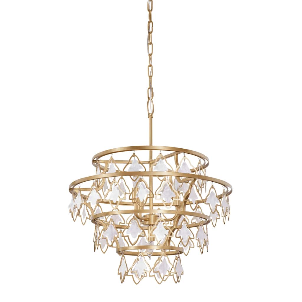 Varaluz Fleur 4-Light Chandelier - French Gold