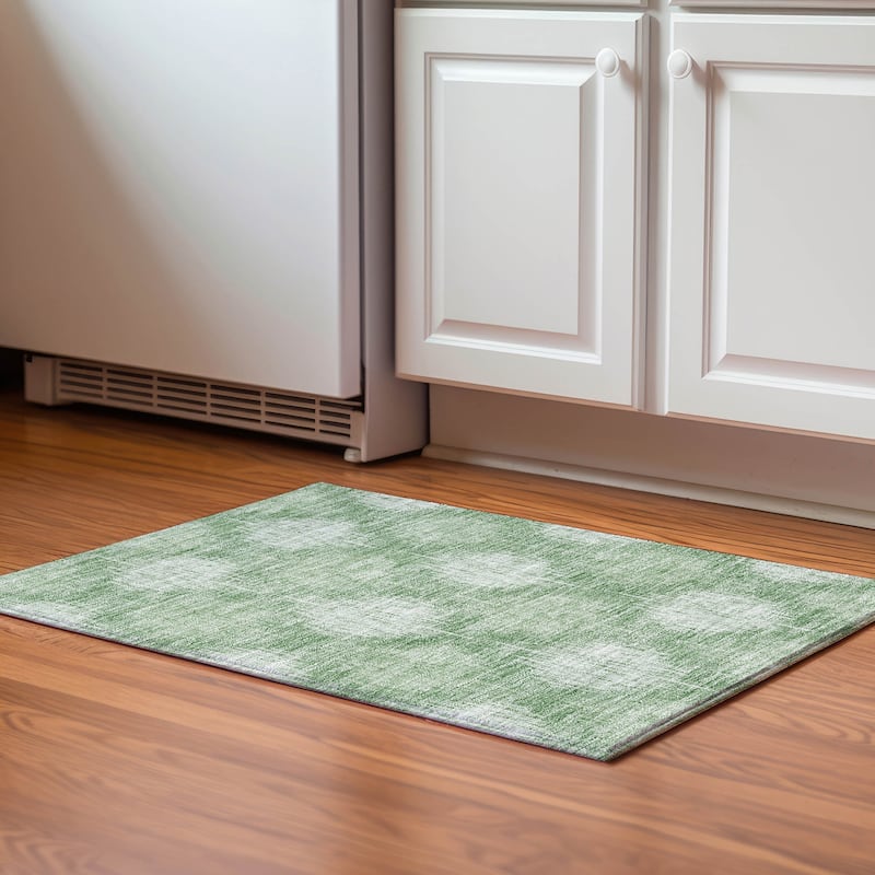 Premium Washable Super Soft Abstract Ombre Mayfield Rug - Mint - 1' 8" x 2' 6"