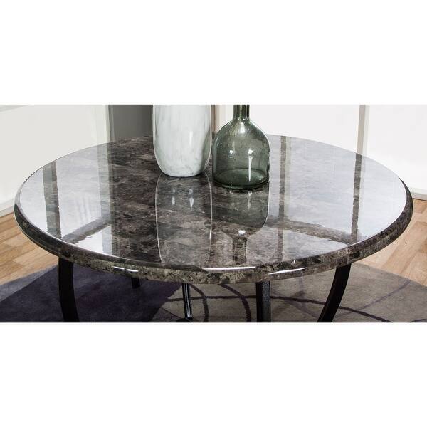 Faux Marble 3 Piece Coffee & End Tables - 3 Pcs Coffee Table Set W Faux Marble Top Km Home Furniture Mattress : Royal wall master piece white marble coffee table for christmas 18 x 24 inches.