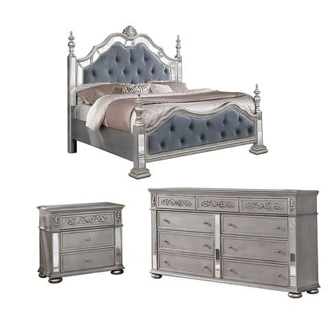 Best Quality Furniture Beaudet Glam 3-Piece Bedroom Set