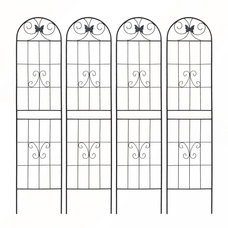 2 Pack Metal Garden Trellis 86.7in x 19.7in Rustproof Trellis