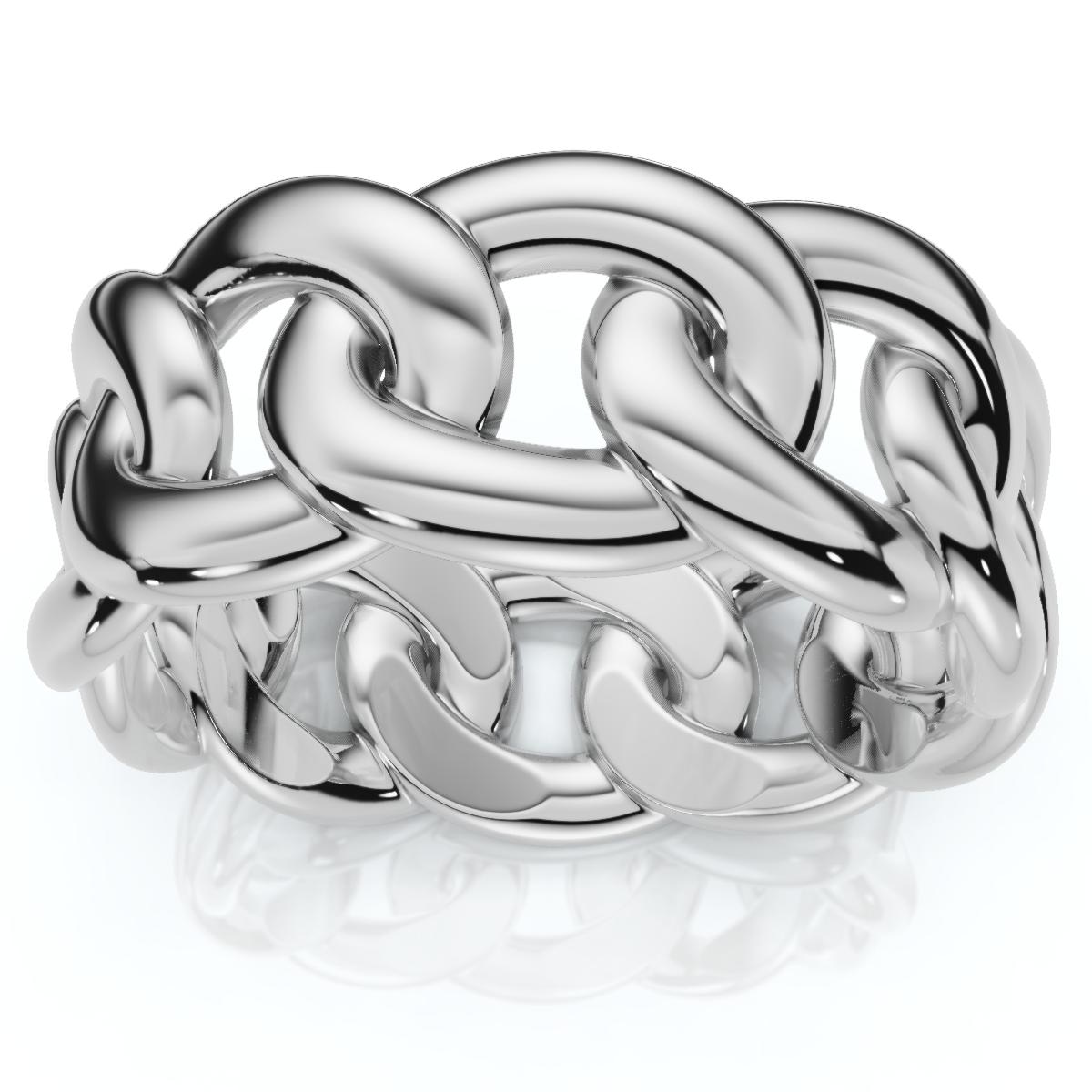 Bliss Diamond Mens Solid Heavy 8mm Gold Cuban Link Ring