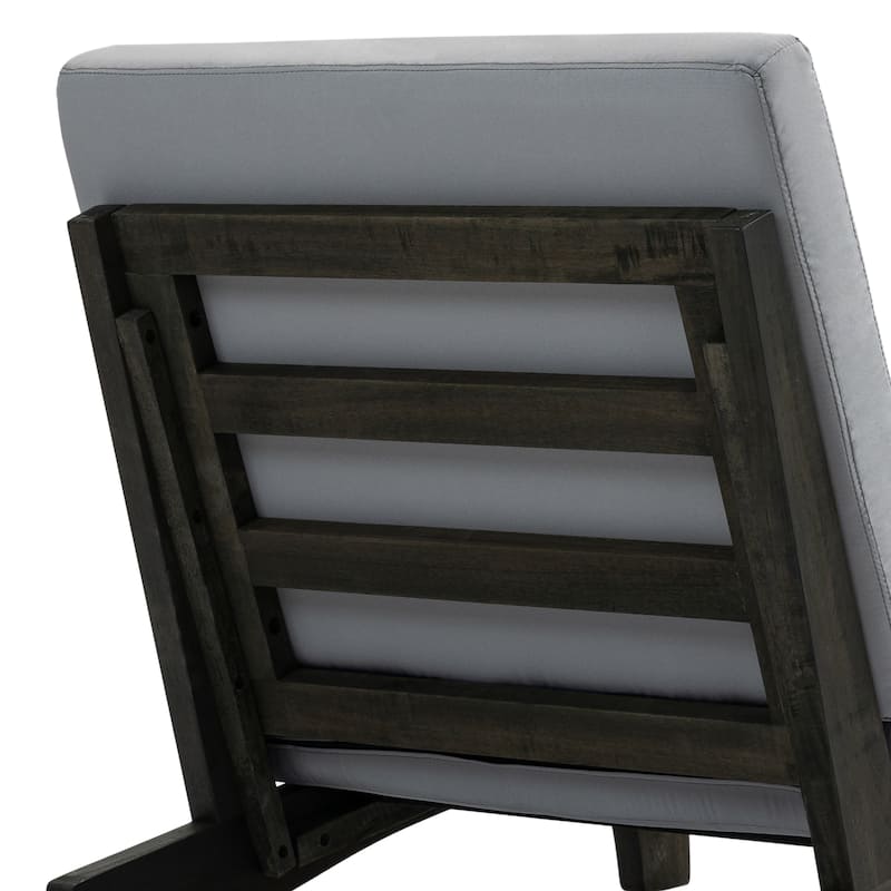 Sectional Wood Furniture 2 Seat Armless Patio Sofa