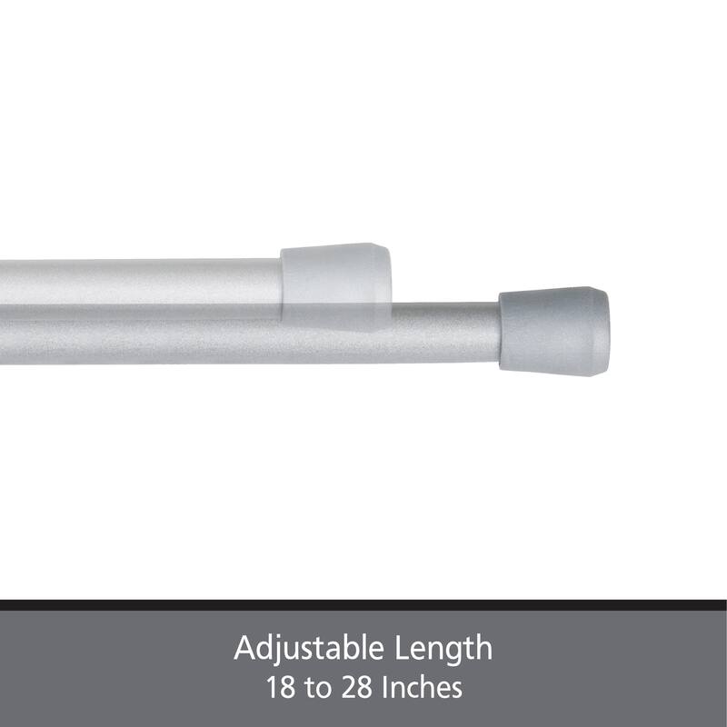 Kenney Fast Fit No Tools 7/16" Spring Tension Rod, 4-Pack
