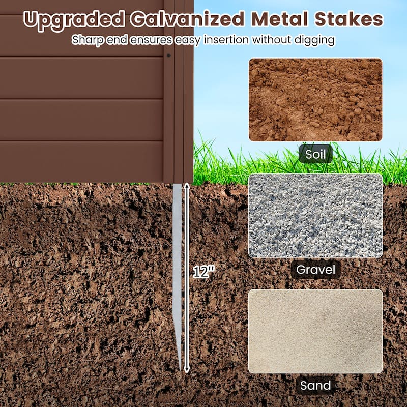 Gymax 2 Panels 48'' L x 48'' H Air Conditioner Fence w/Galvanized