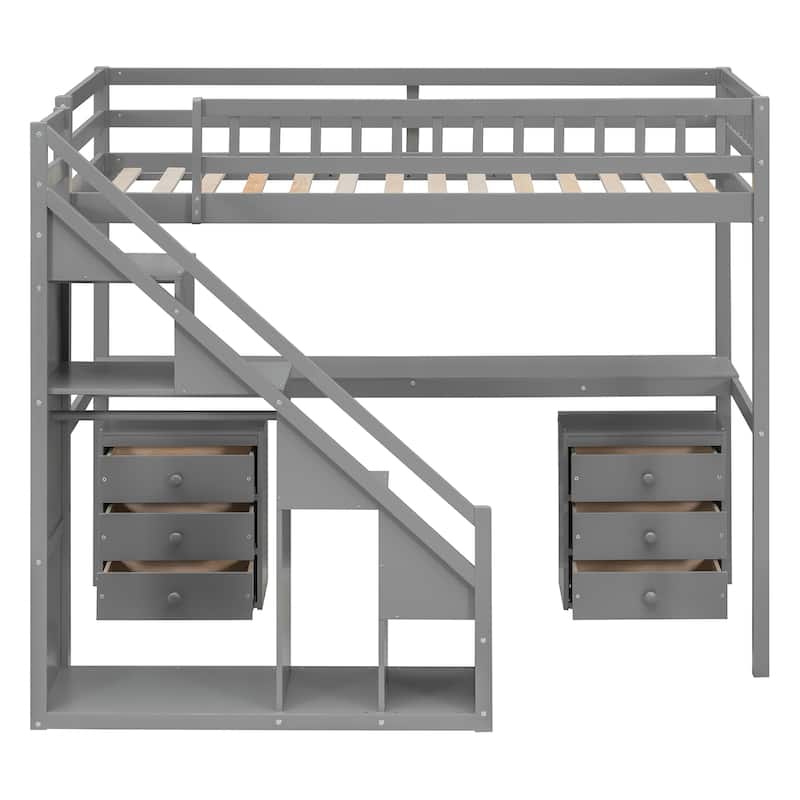 Multi-Functional Loft Bed with Storage Space by Harper&Bright Designs