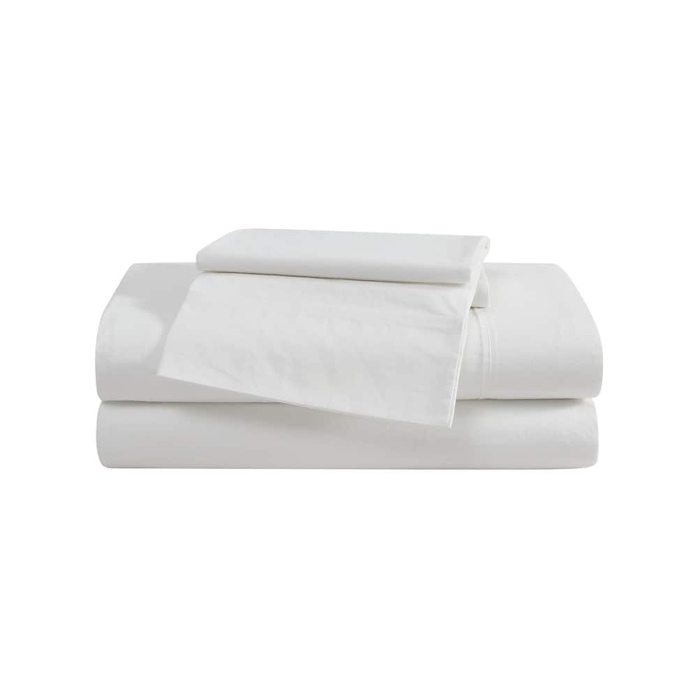 Eddie Bauer Brushed Percale Solid Cotton Sheet Set