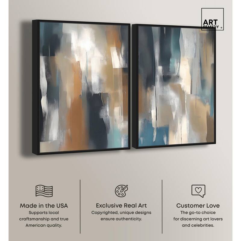 Vertical Rush Canvas Set of 2 by Art Remedy